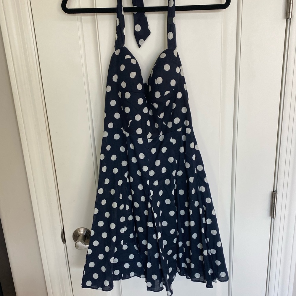 Navy blue vintage style Betsy Johnson dress